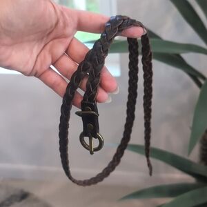Brown braided belt